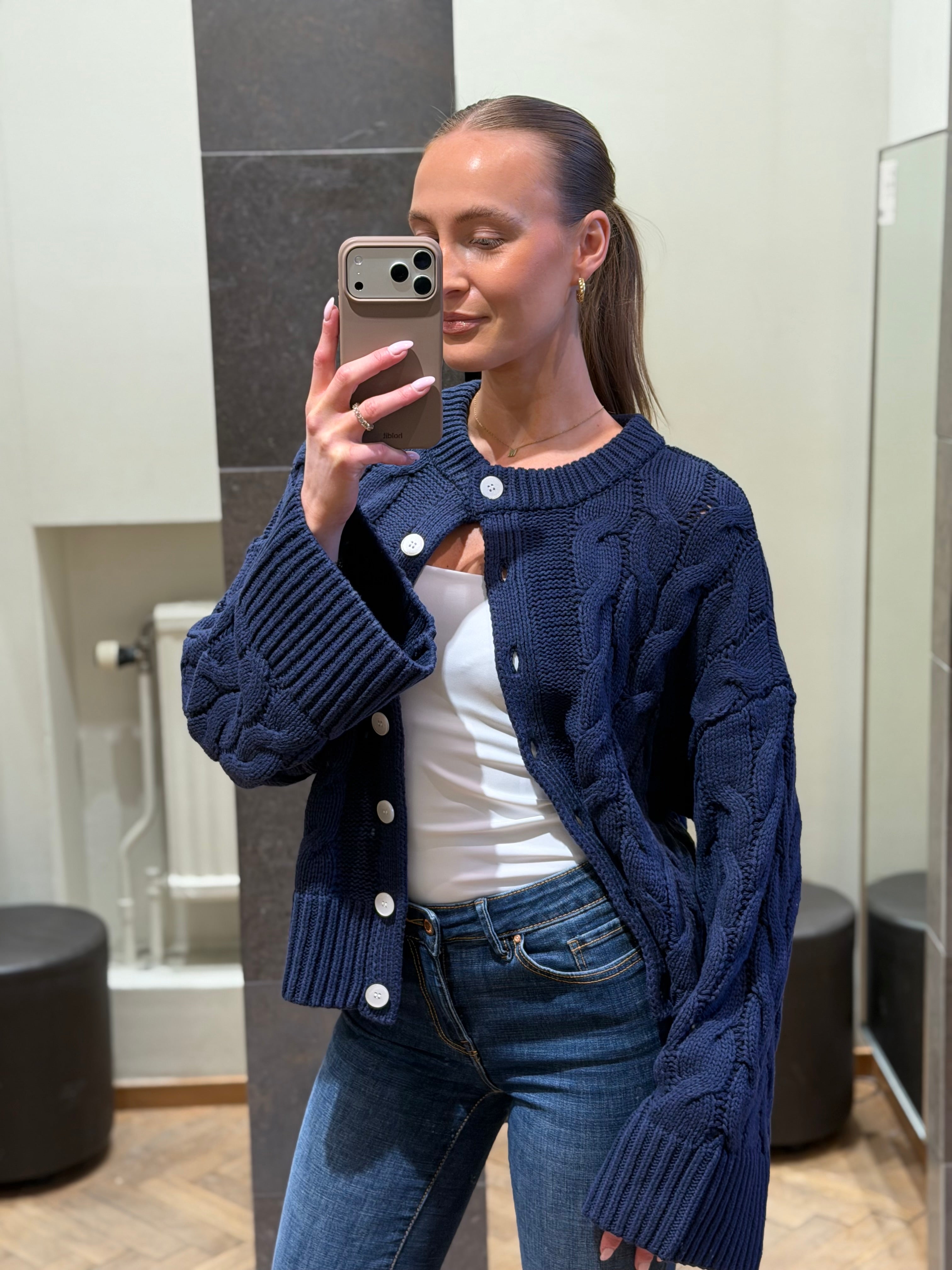 VMSVEA Knit Cardigan - Navy Blazer